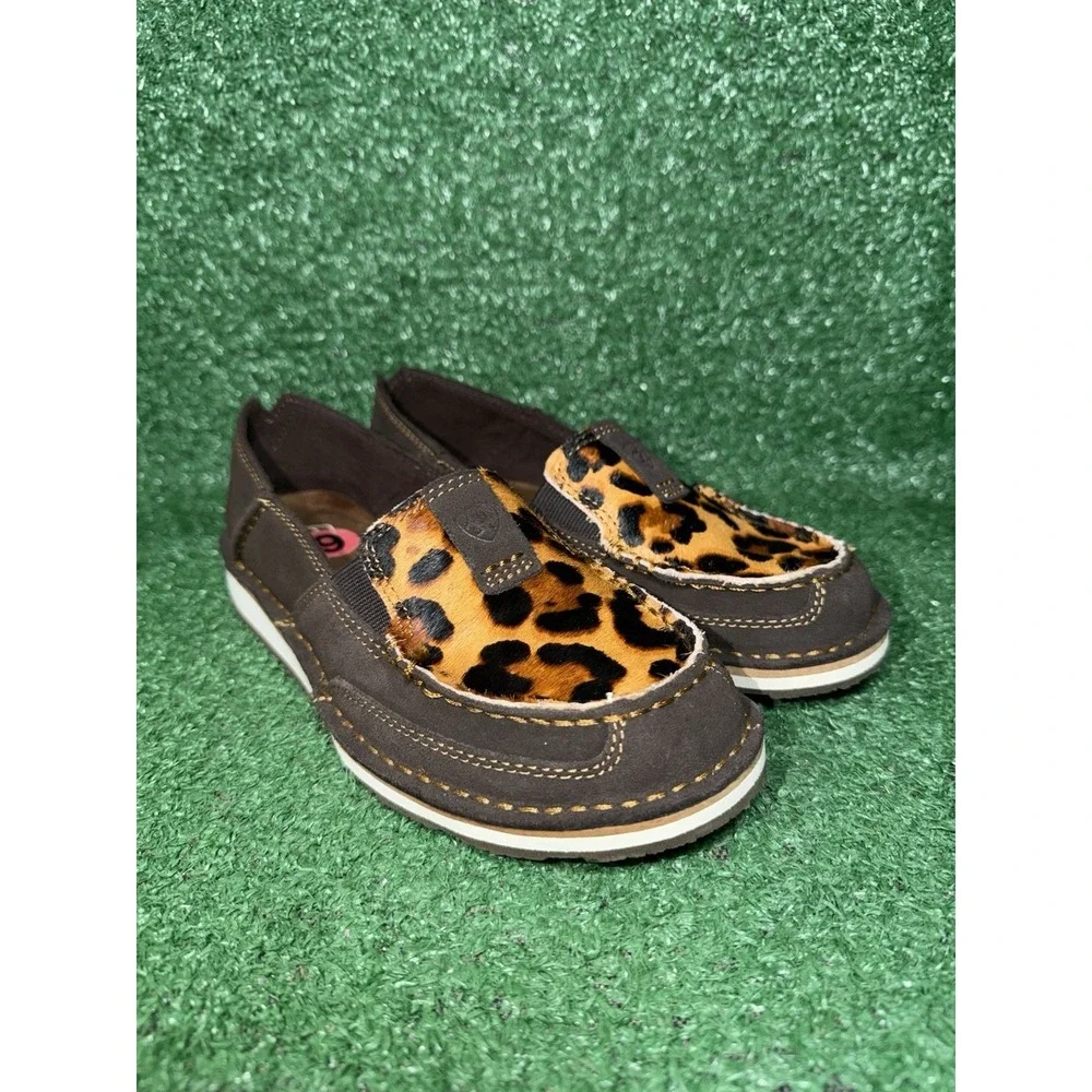 ARIAT Cruiser Shoes Women's Size‎ 6 Brown Slip On Leopard Print Casual Loafer